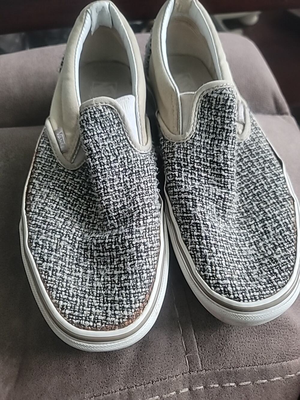 Rare Old Skool Classic Textured Tweed VANS Women's Size 9 Men's Size 7.5 Neutral